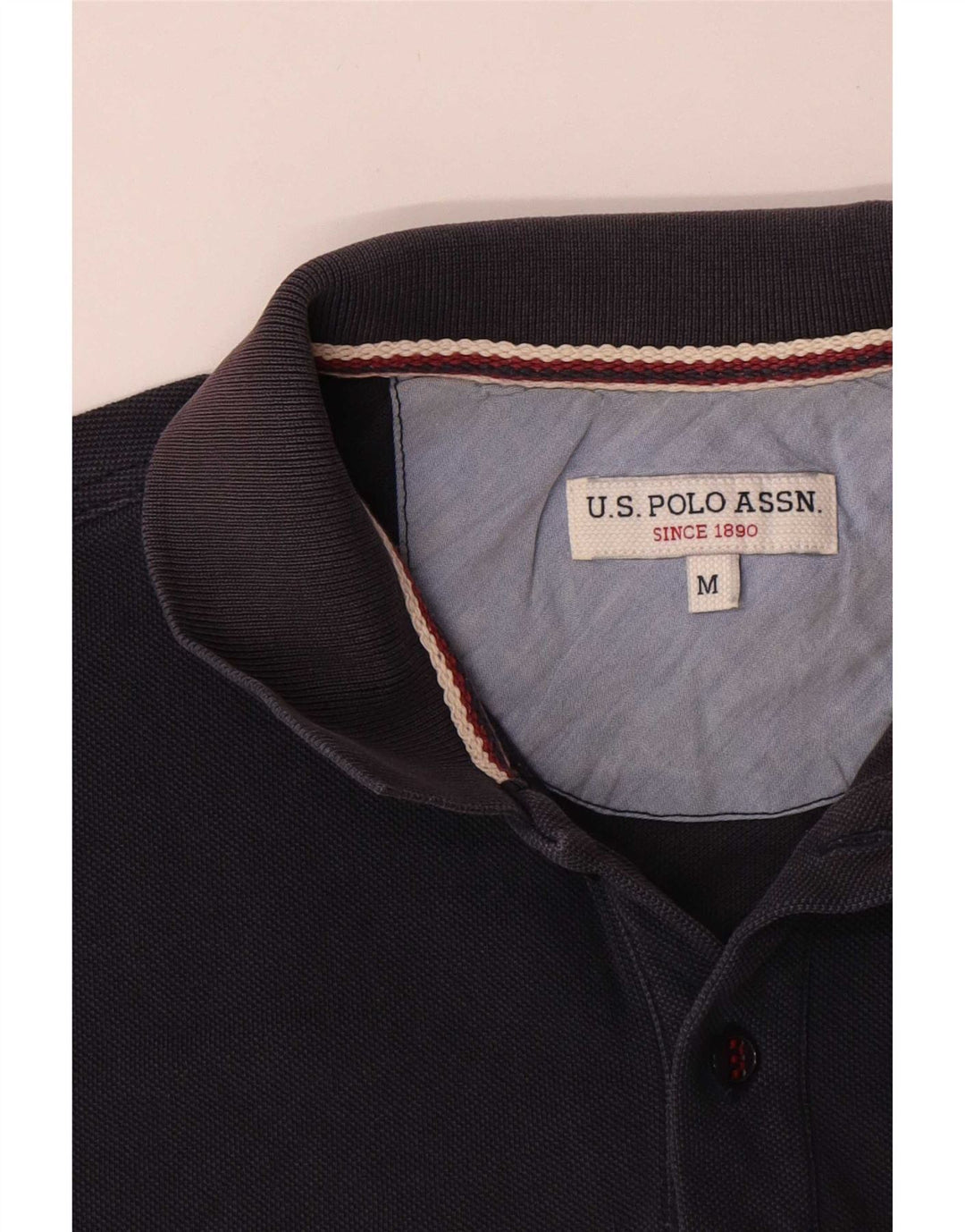 U.S. Polo Assn. Mens Polo Shirt Medium Navy Blue Cotton