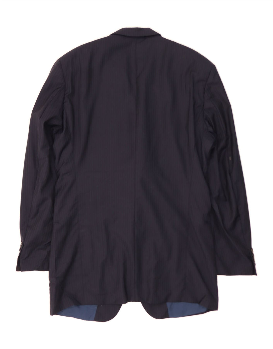 HUGO BOSS Mens 3 Button Blazer Jacket UK 42 XL Navy Blue Pinstripe Vintage Hugo Boss and Second-Hand Hugo Boss from Messina Hembry 