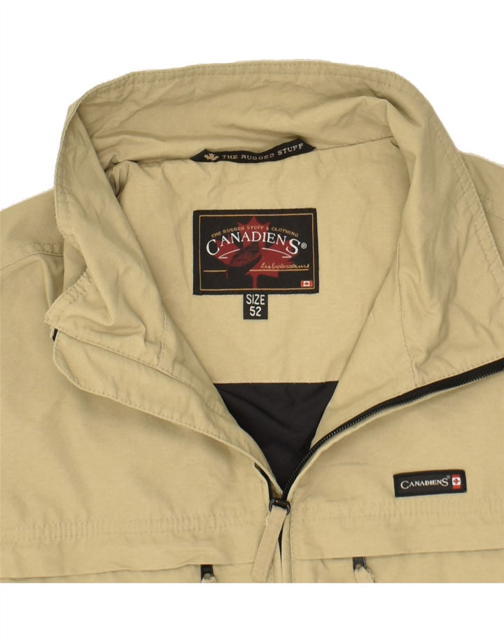 CANADIENS Mens Bomber Jacket IT 52 XL Beige Nylon Vintage Canadiens and Second-Hand Canadiens from Messina Hembry 
