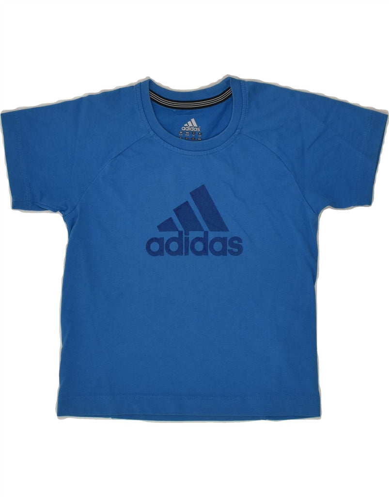 ADIDAS Boys Graphic T-Shirt Top 4-5 Years Blue | Vintage Adidas | Thrift | Second-Hand Adidas | Used Clothing | Messina Hembry 