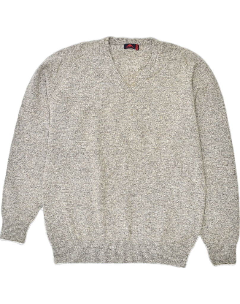 KAPPA Mens V-Neck Jumper Sweater XL Beige Wool | Vintage | Thrift | Second-Hand | Used Clothing | Messina Hembry 