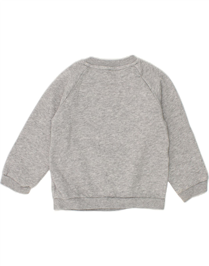 ADIDAS Baby Boys Graphic Sweatshirt Jumper 9-12 Months Grey Cotton Vintage Adidas and Second-Hand Adidas from Messina Hembry 