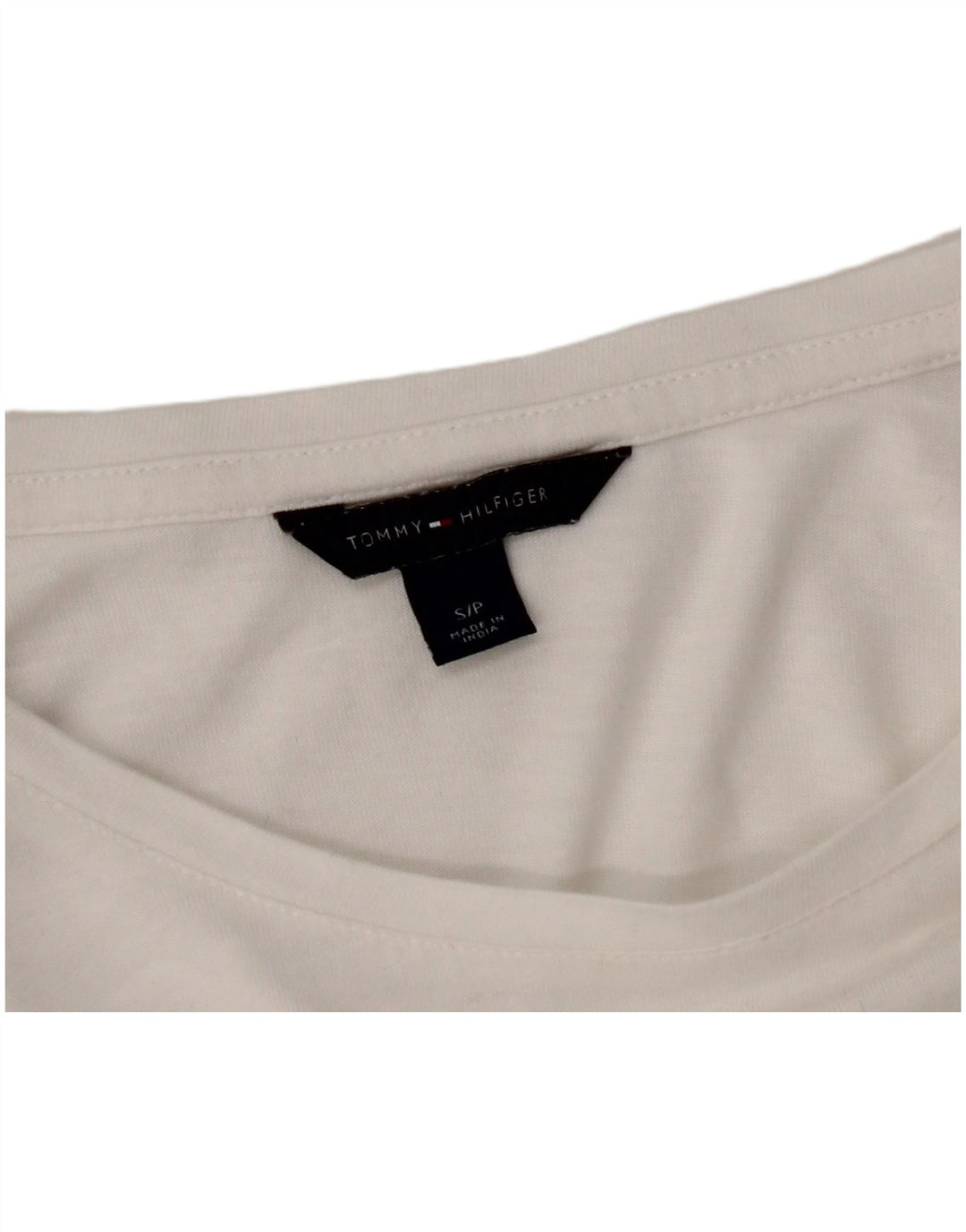 TOMMY HILFIGER Womens Asymmetric Top Long Sleeve UK 10 Small White