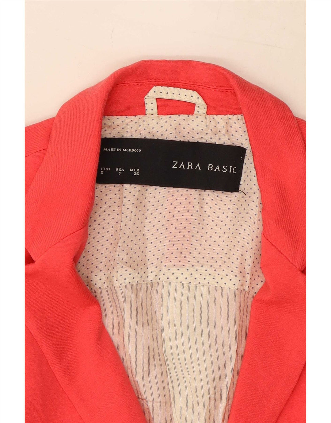 Zara Womens 1 Button Blazer Jacket UK 10 Small Red