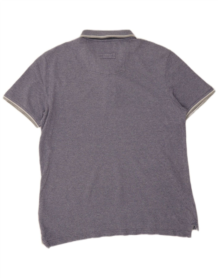 Fat Face Mens Polo Shirt Large Blue Cotton