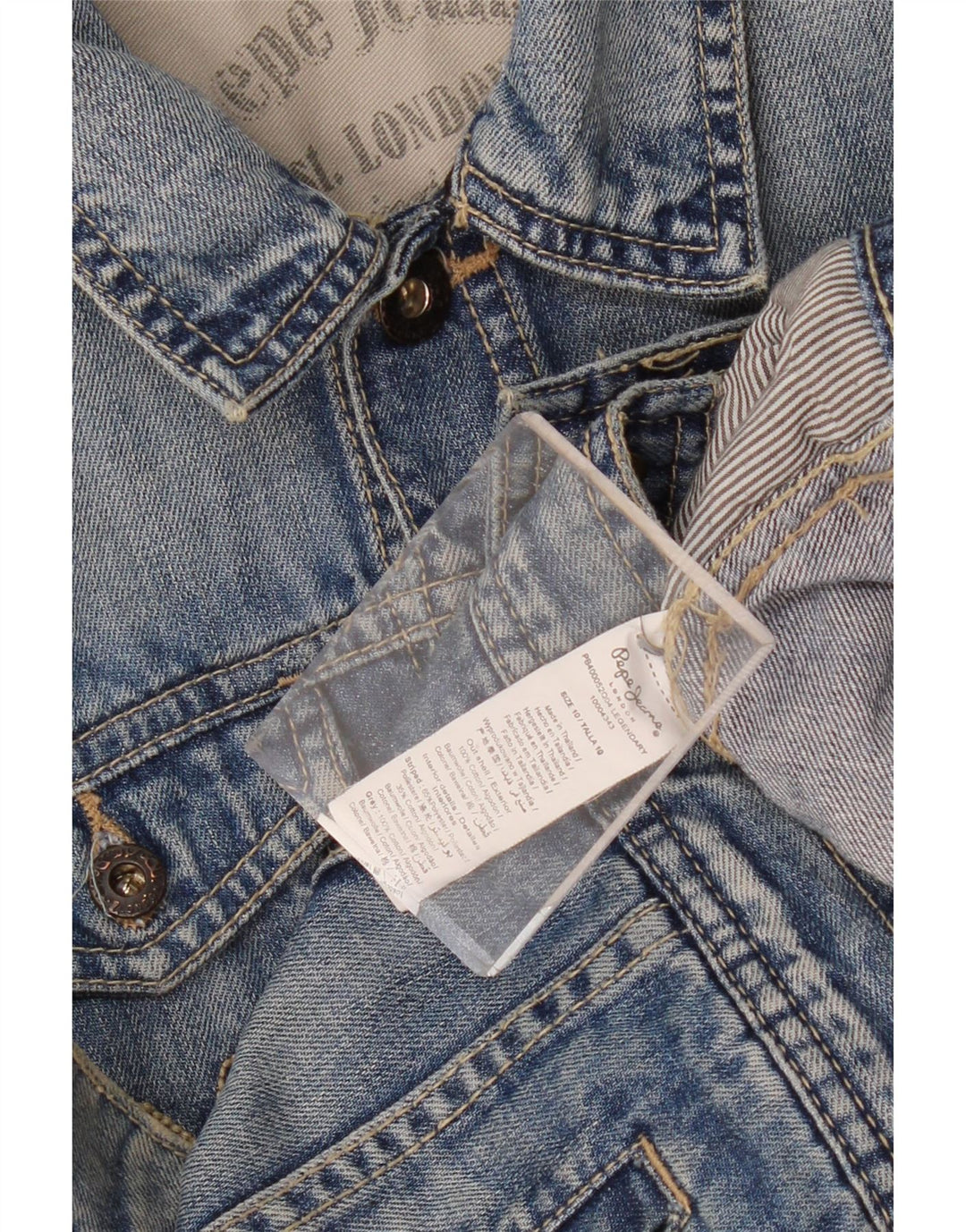 PEPE JEANS Boys Denim Jacket 9-10 Years Blue Cotton