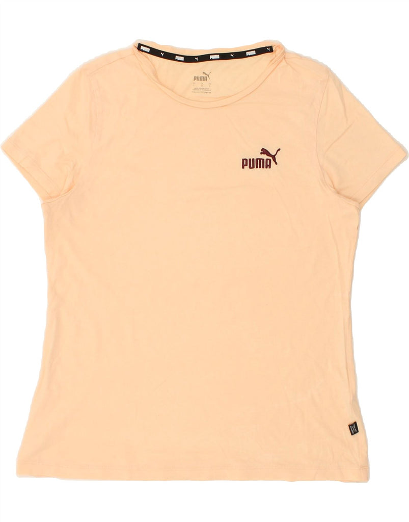 PUMA Womens T-Shirt Top UK 14 Large Beige | Vintage Puma | Thrift | Second-Hand Puma | Used Clothing | Messina Hembry 