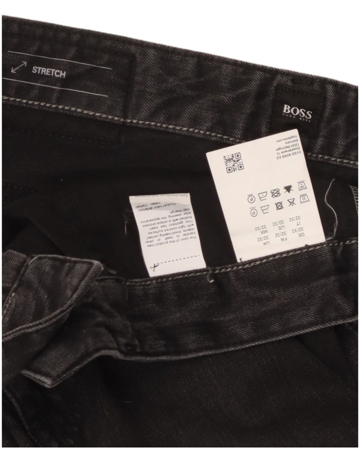 Hugo Boss Mens Delaware Slim Jeans W32 L32 Black Cotton