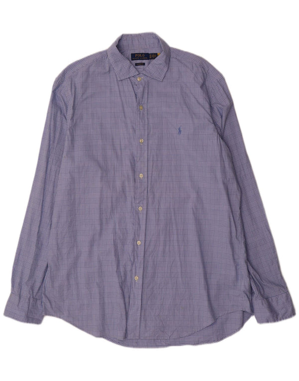 Polo Ralph Lauren Mens Classic Fit Shirt XL Blue Check Cotton
