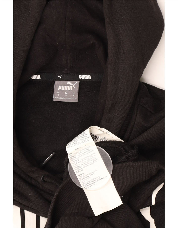 Puma Mens Graphic Hoodie Jumper Small Black Cotton
