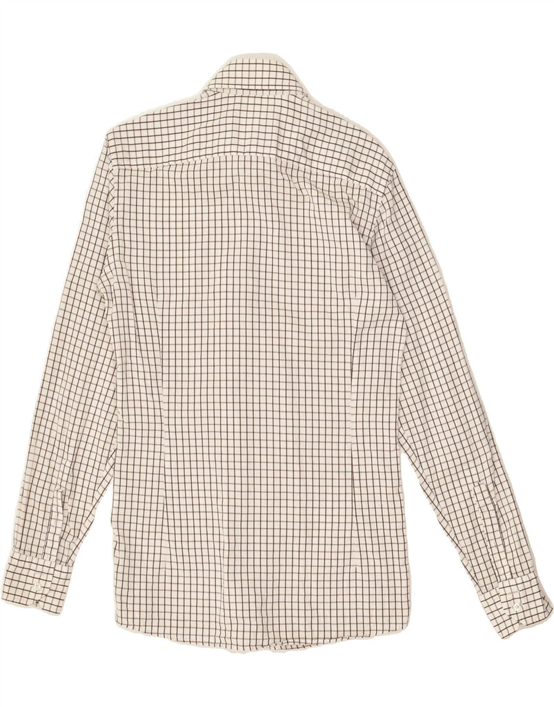 HACKETT Mens Slim Fit Shirt Size 15 Medium White Check | Vintage Hackett | Thrift | Second-Hand Hackett | Used Clothing | Messina Hembry 