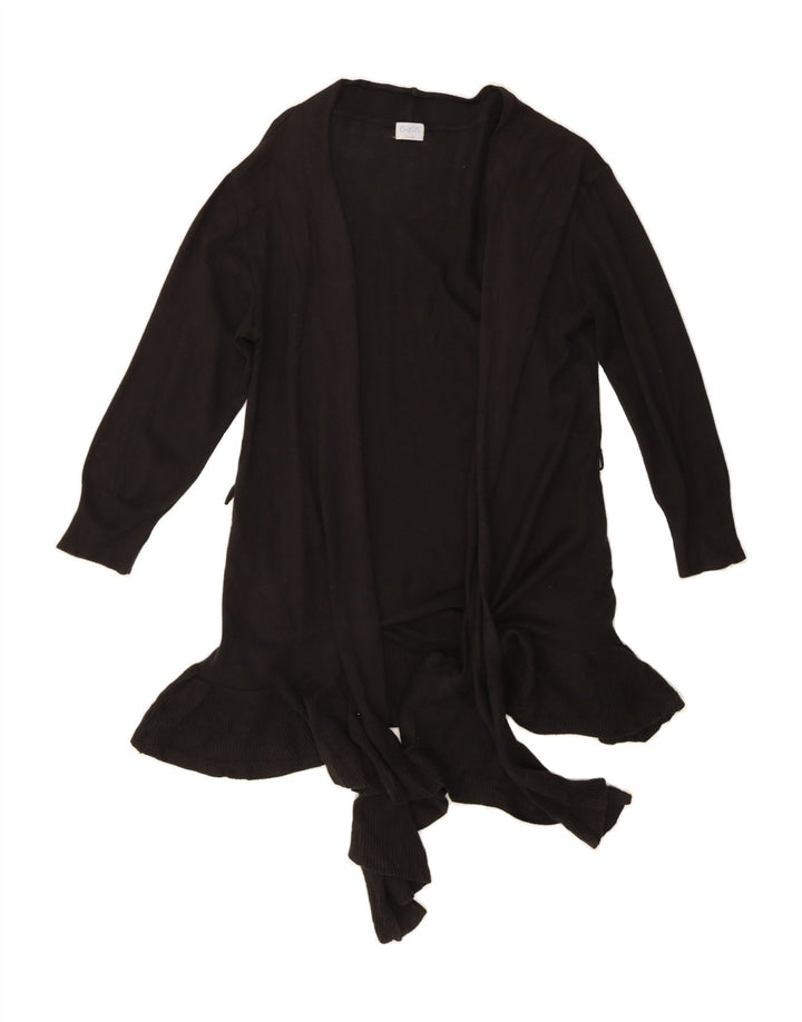 OASIS Womens Front Tie Cardigan Sweater UK 16 Large Black Cotton Vintage Oasis and Second-Hand Oasis from Messina Hembry 