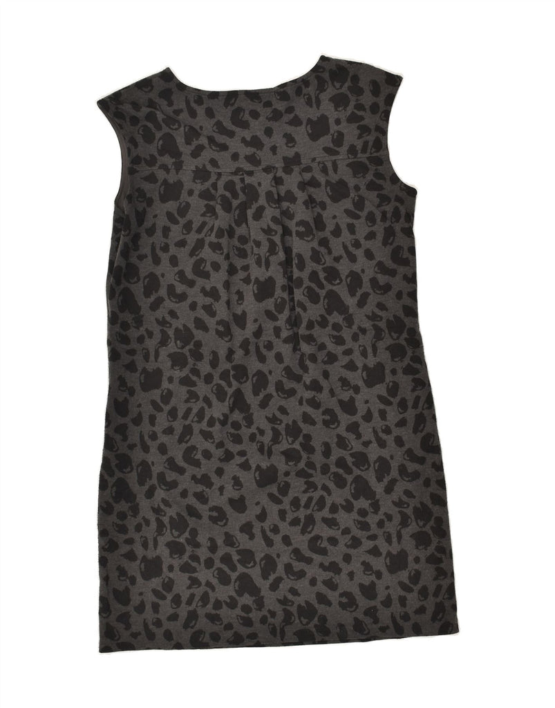 MICHAEL KORS Womens Sleeveless Basic Dress UK 14 Large Grey Animal Print | Vintage Michael Kors | Thrift | Second-Hand Michael Kors | Used Clothing | Messina Hembry 