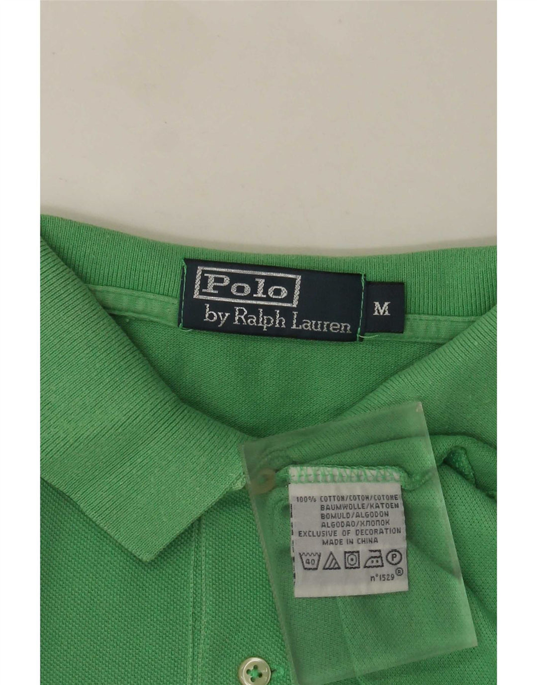 Polo Ralph Lauren Mens Polo Shirt Medium Green Cotton