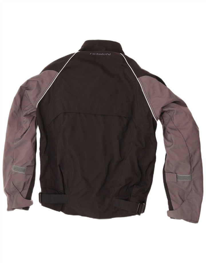 RS Taichi Mens Graphic Racer Jacket UK 38 Medium Black Colourblock Nylon