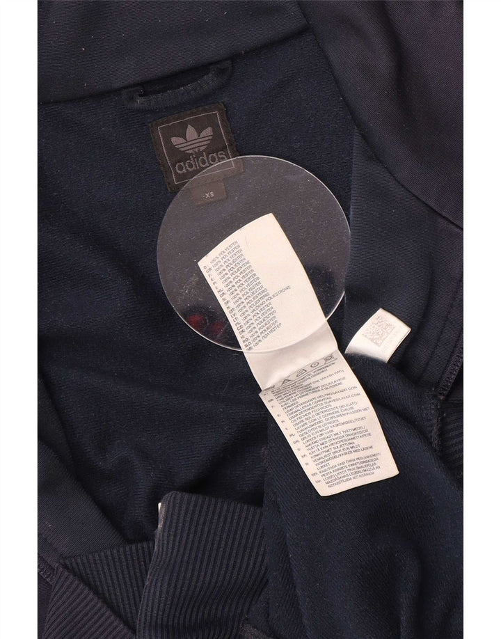 Adidas Mens Graphic Tracksuit Top Jacket XS Navy Blue Polyester