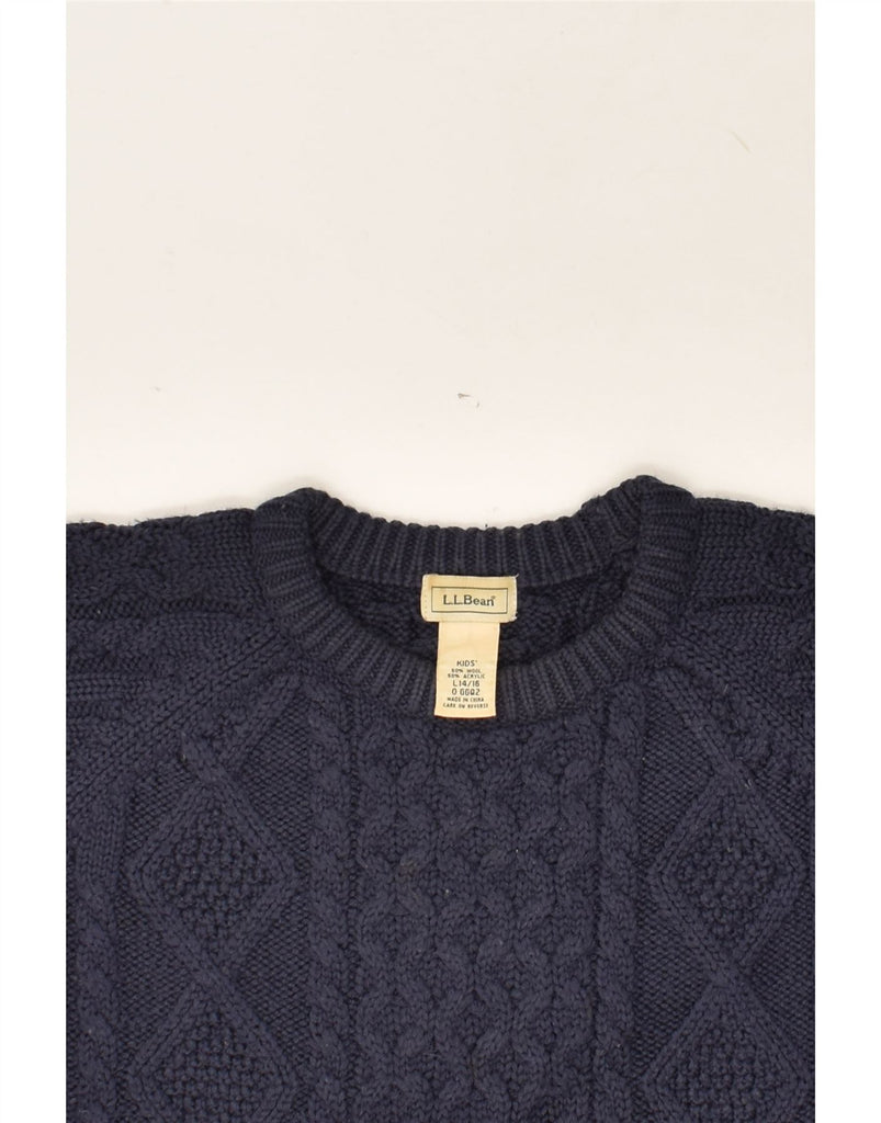 L.L.BEAN Boys Crew Neck Jumper Sweater 13-14 Years Large Navy Blue | Vintage L.L.Bean | Thrift | Second-Hand L.L.Bean | Used Clothing | Messina Hembry 