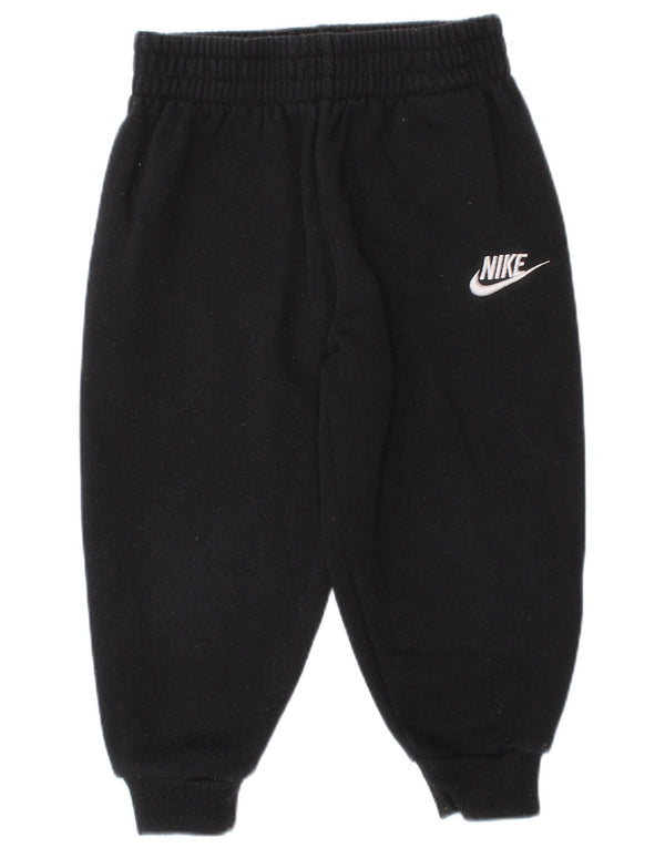 Nike Boys Tracksuit Trousers Joggers 2-3 Years  Black Cotton
