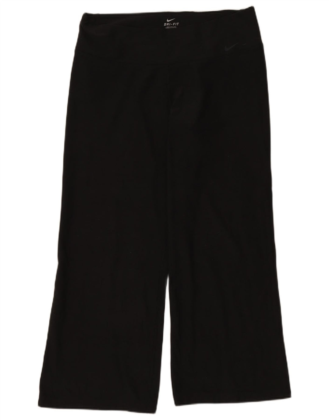 NIKE Womens Dri Fit Tracksuit Trousers UK 16 Large Black Polyester