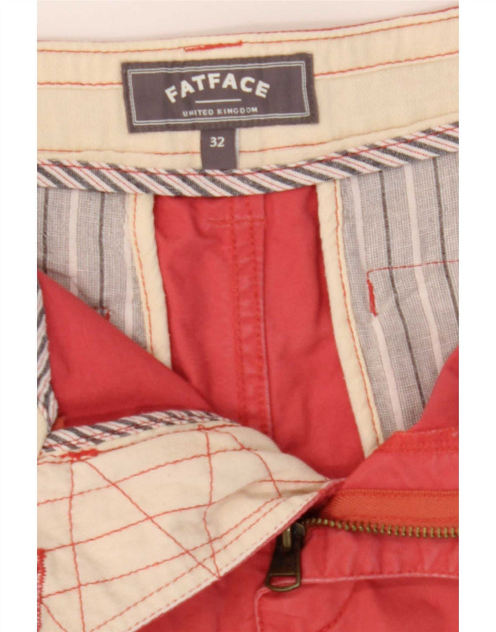Fat Face Mens Chino Shorts W32 Medium Red Cotton