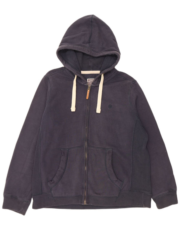 Fat Face Mens Zip Hoodie Sweater XL Navy Blue Cotton