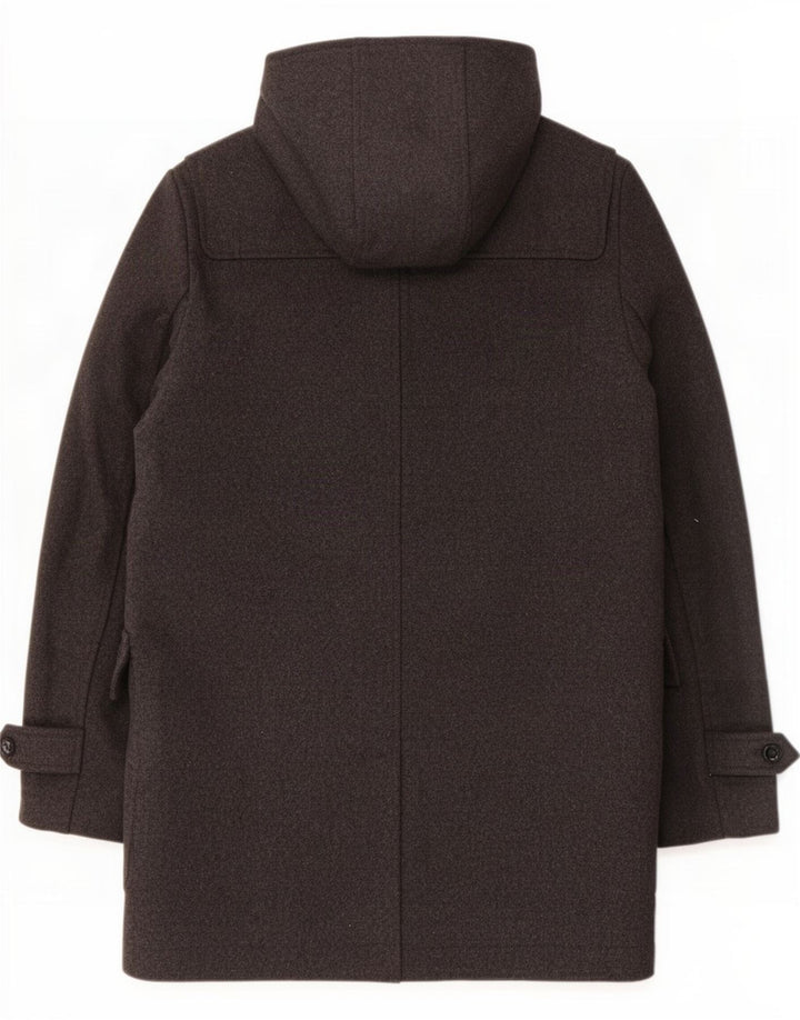 Gap Mens Hooded Duffle Coat UK 38 Medium Grey Polyester