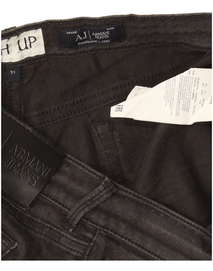 Armani Womens Denim Shorts  W31 Medium Black Cotton
