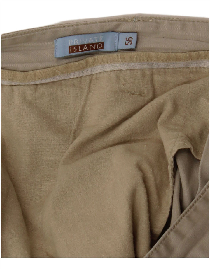 VINTAGE Mens Cargo Shorts IT 56 3XL W40 Beige