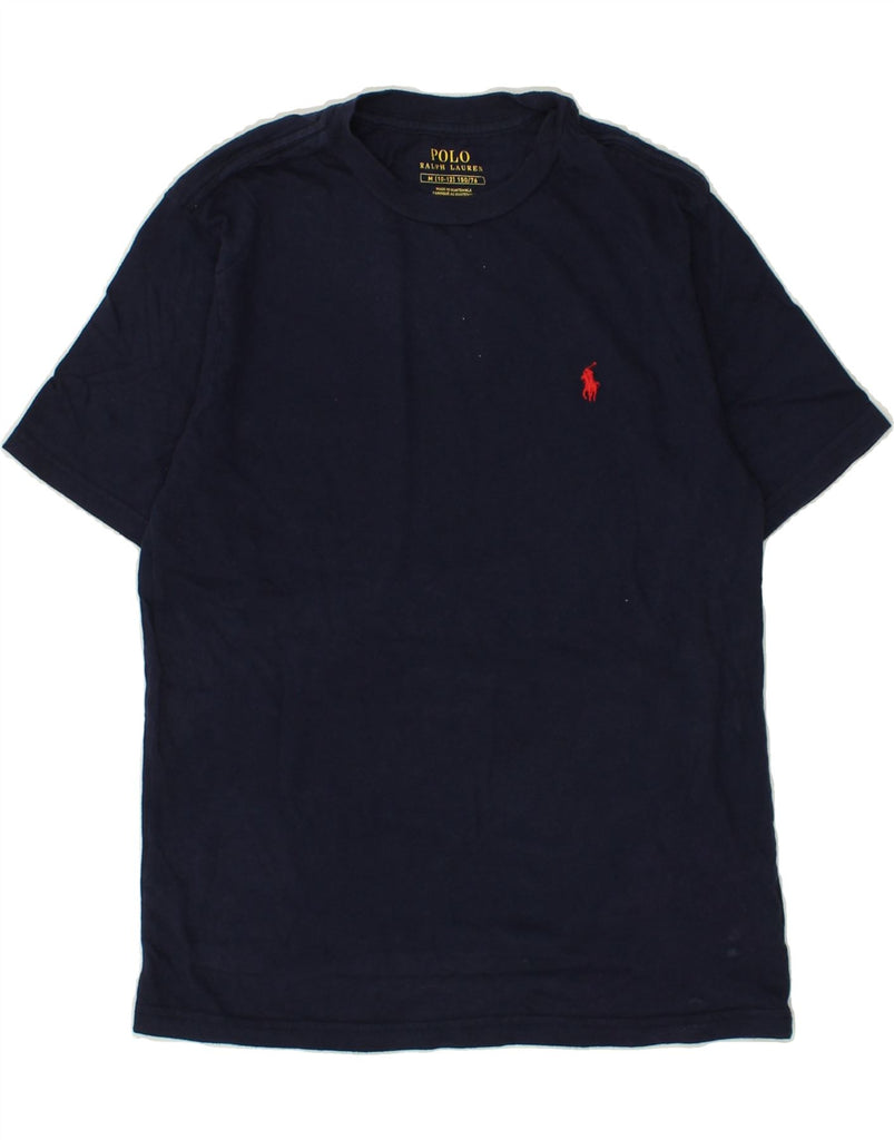 POLO RALPH LAUREN Boys T-Shirt Top 10-11 Years Medium Navy Blue Cotton | Vintage Polo Ralph Lauren | Thrift | Second-Hand Polo Ralph Lauren | Used Clothing | Messina Hembry 