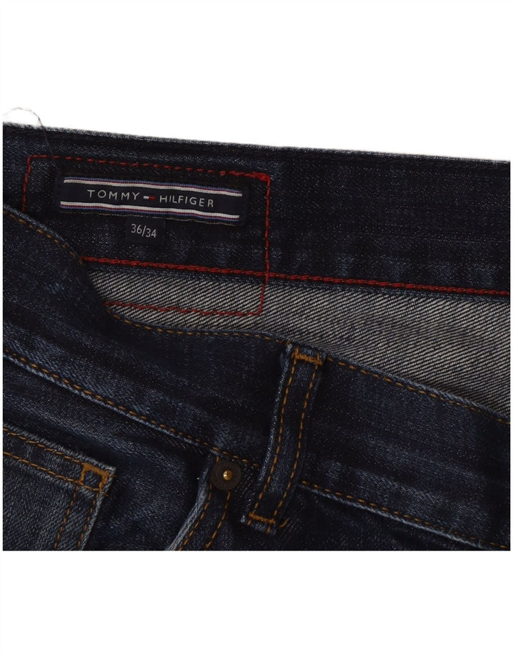 Tommy Hilfiger Mens Slim Jeans W36 L24 Navy Blue Cotton
