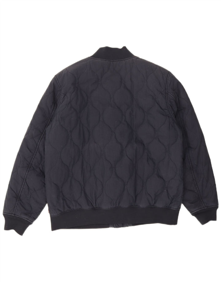Levi's Mens Bomber Padded Jacket UK 42 XL Navy Blue Cotton