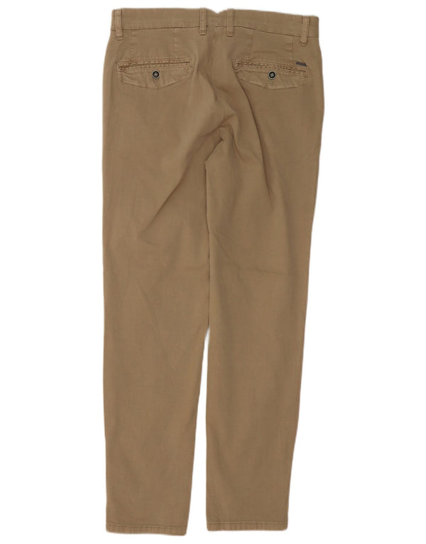 Jack & Jones Mens Slim Chino Trousers W32 L30 Beige Cotton