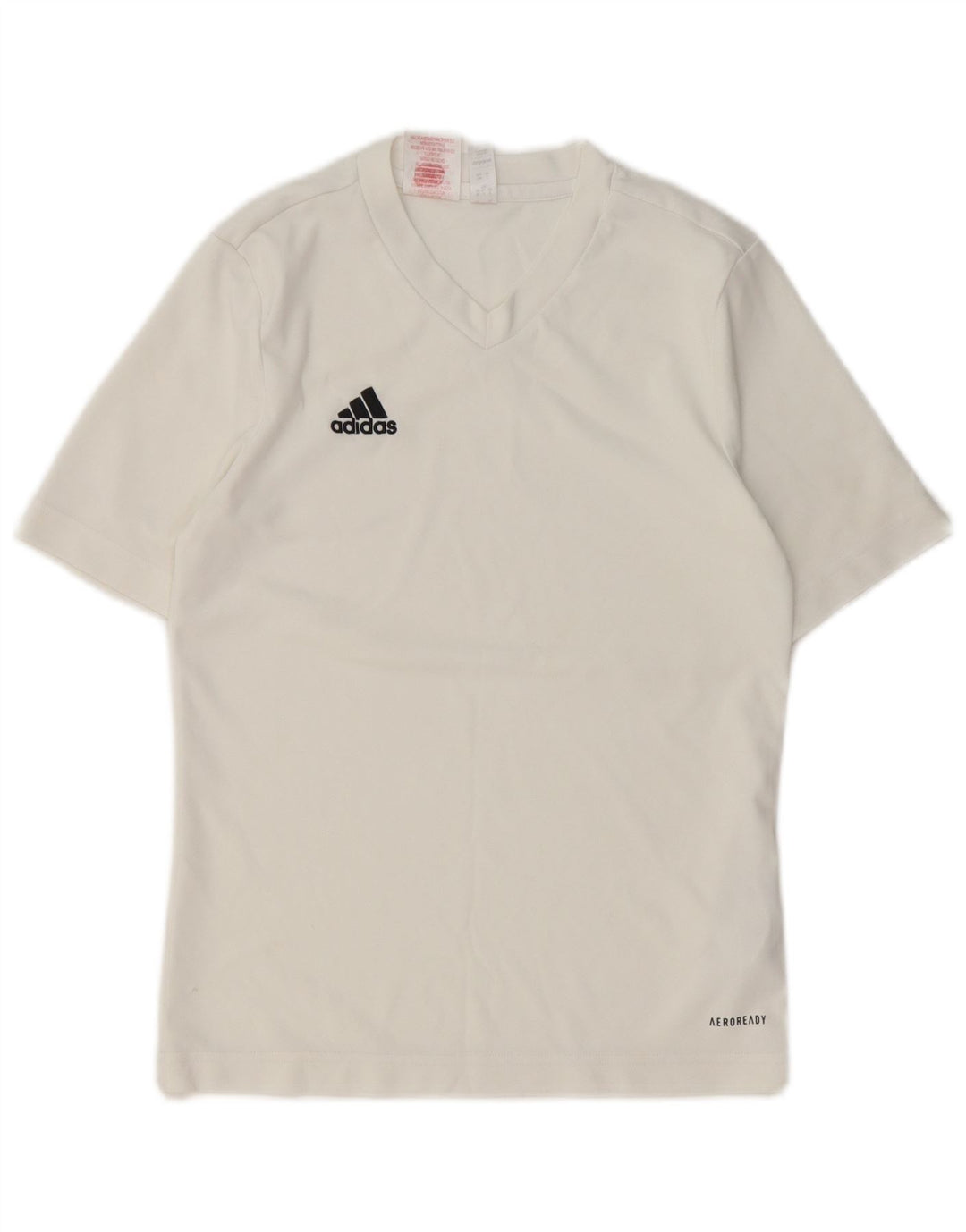 Adidas Boys Aeroready T-Shirt Top 11-12 Years White Polyester