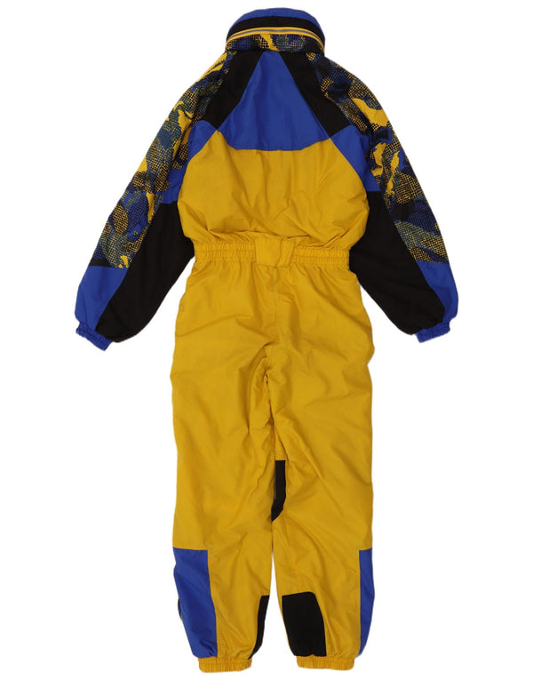 Fila Boys Ski Jumpsuit 13-14 Years Yellow Geometric Polyamide