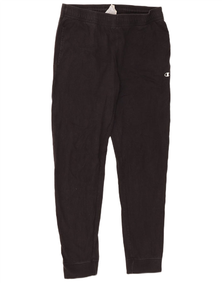 Champion Mens Tracksuit Trousers Joggers Medium Black Cotton