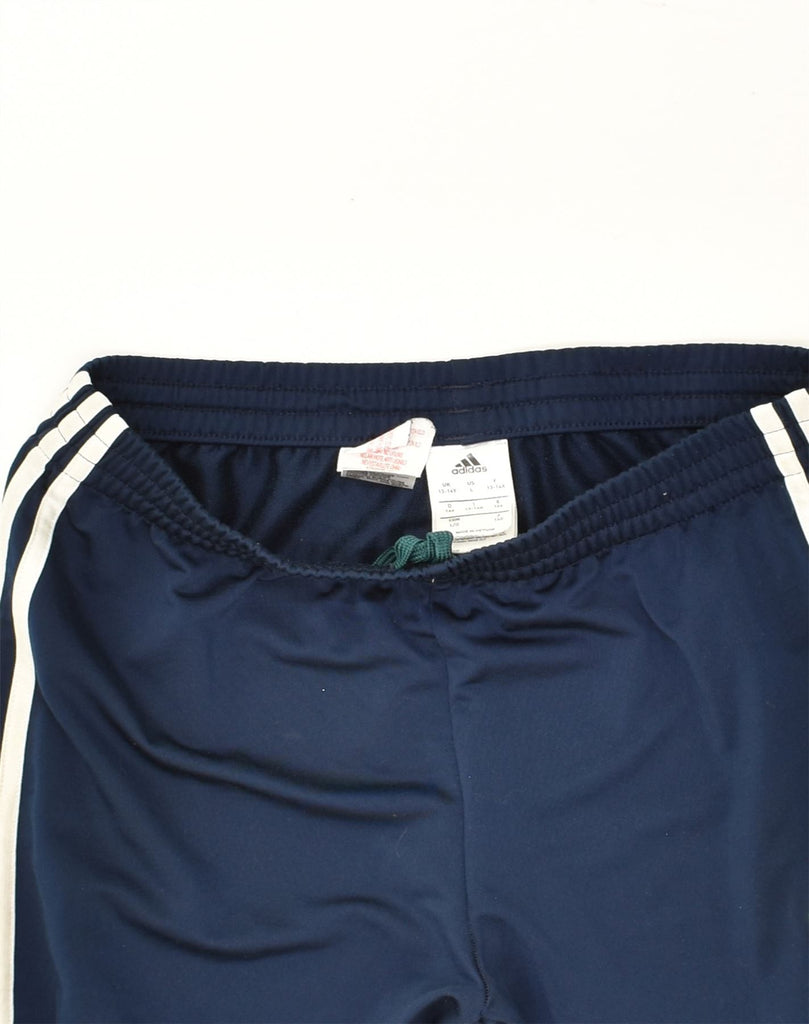 ADIDAS Boys Tracksuit Trousers Joggers 13-14 Years  Navy Blue Polyester | Vintage Adidas | Thrift | Second-Hand Adidas | Used Clothing | Messina Hembry 