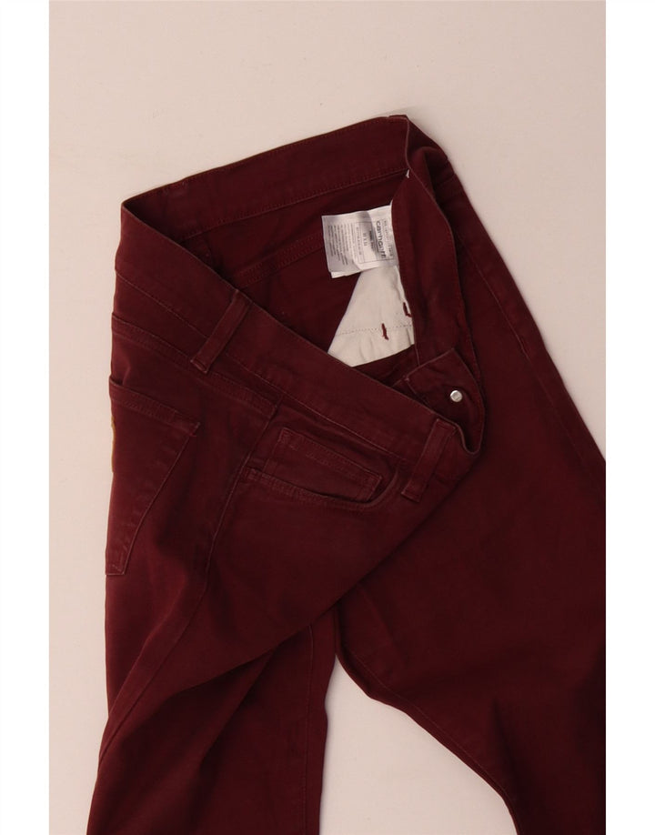 CARHARTT Womens Slim Casual Trousers W30 L34 Burgundy Cotton