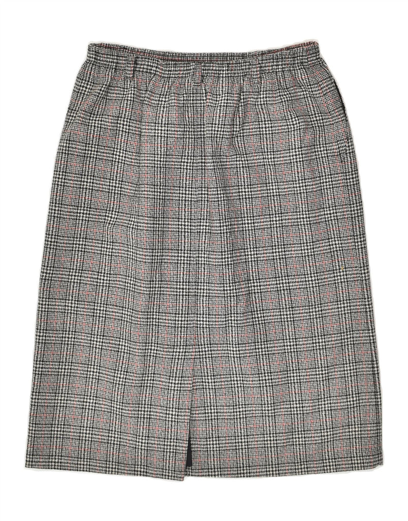 ALFRED DUNNER Womens Straight Skirt US 14 XL W36 Grey Check Wool | Vintage Alfred Dunner | Thrift | Second-Hand Alfred Dunner | Used Clothing | Messina Hembry 