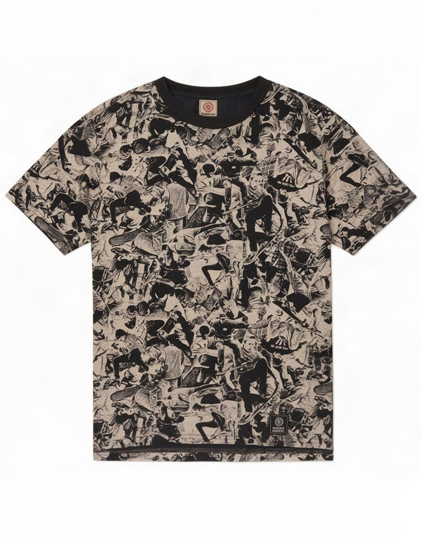 Franklin Marshall Mens Graphic T-Shirt Top Small Grey Cotton
