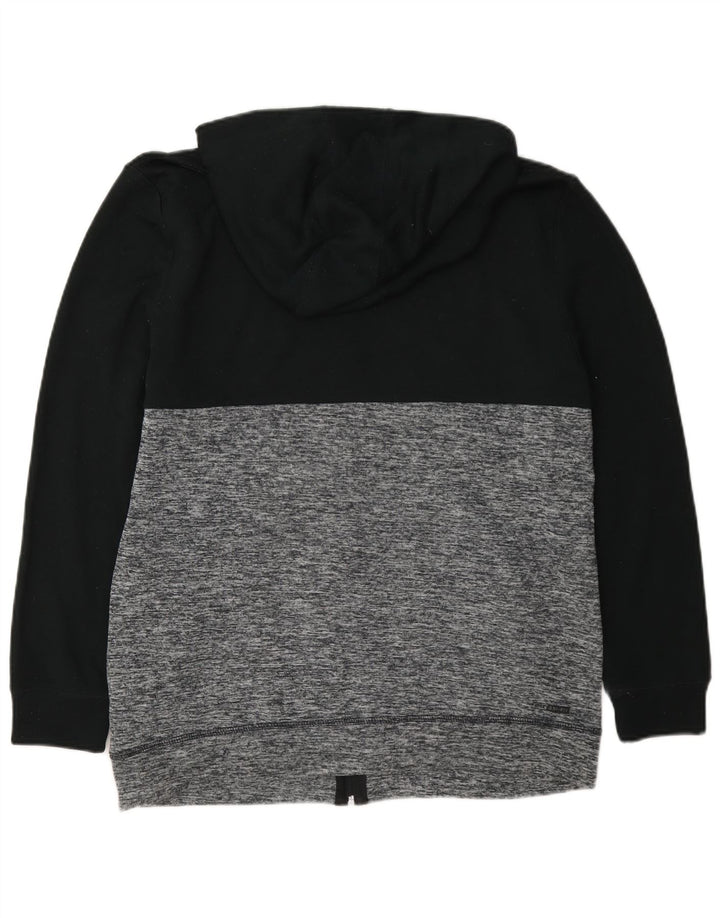 Hurley Mens Zip Hoodie Sweater Large Black Colourblock Polyester