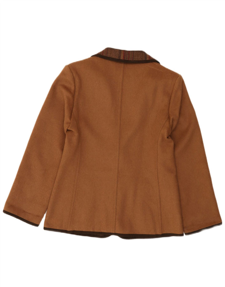 Lindner Womens 2 Button Blazer Jacket IT 40 Small Brown Wool