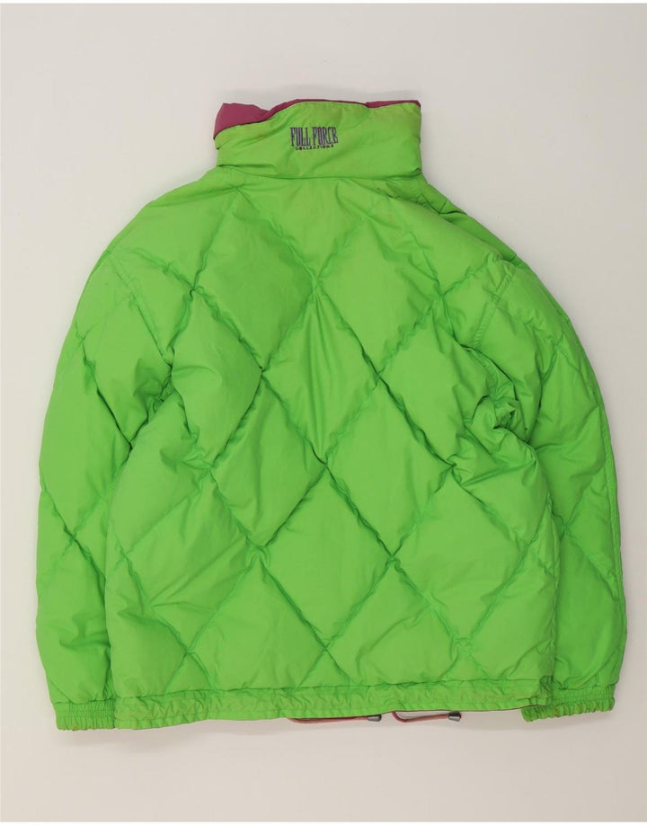 Vintage Womens Reversible Padded Jacket UK 14 Large Purple Cotton