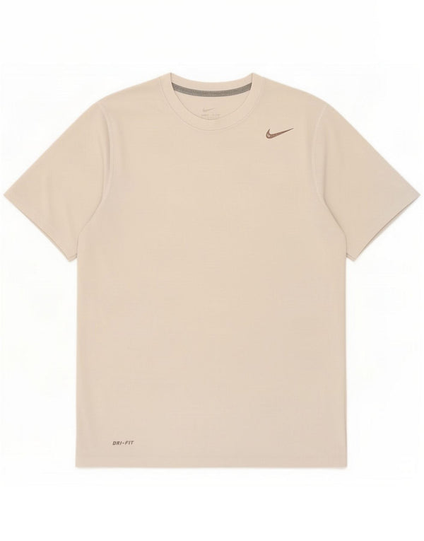 Nike Mens Dri Fit T-Shirt Top Medium Grey Polyester