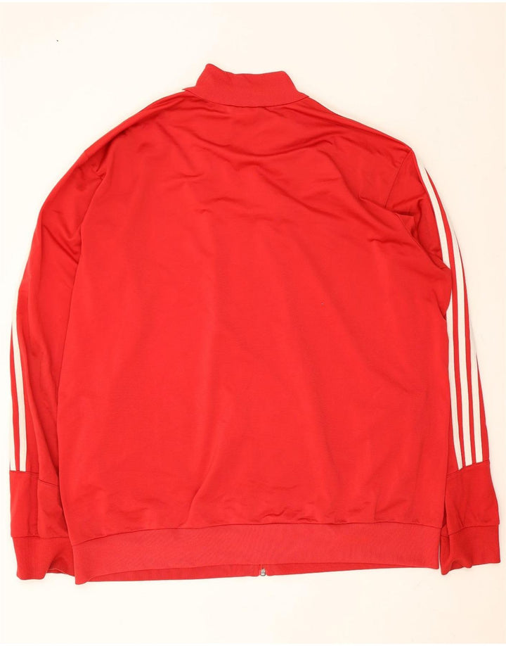 Adidas Mens Tracksuit Top Jacket 2XL Red Polyester