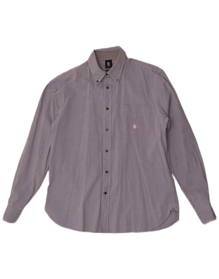 Marina Yachting Mens Regular Fit Shirt Size 42 Large Blue Cotton