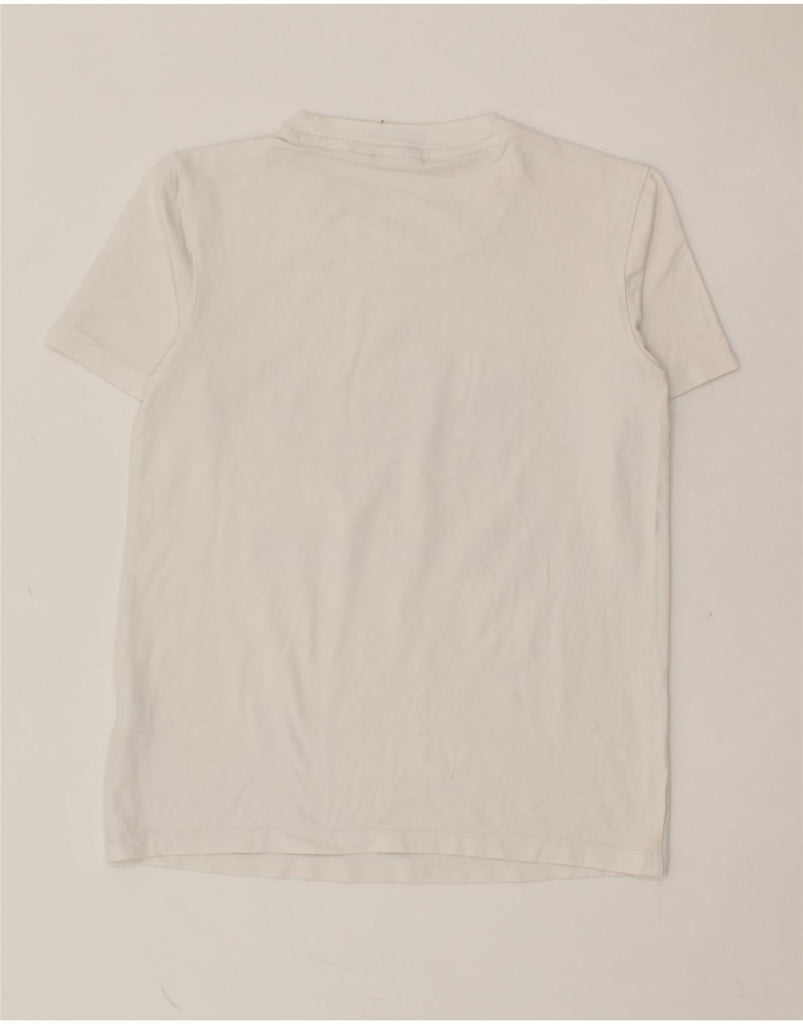 ADIDAS Womens Graphic T-Shirt Top UK 6 XS White Vintage Adidas and Second-Hand Adidas from Messina Hembry 