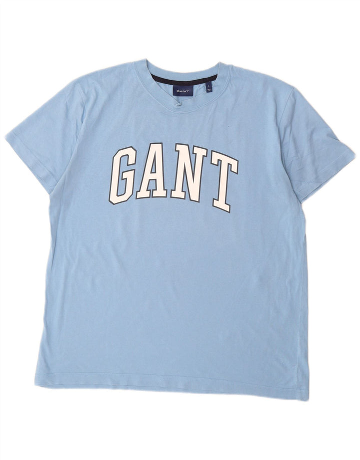 Gant Mens Graphic T-Shirt Top Large Blue