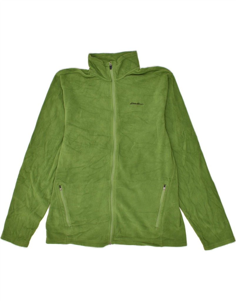 EDDIE BAUER Mens Fleece Jacket UK 40 Large Green Polyester | Vintage Eddie Bauer | Thrift | Second-Hand Eddie Bauer | Used Clothing | Messina Hembry 