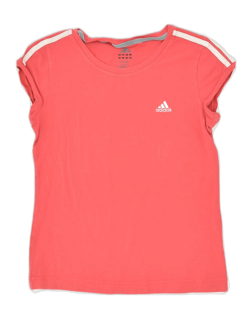 ADIDAS Womens T-Shirt Top UK 14 Medium Pink Cotton | Vintage Adidas | Thrift | Second-Hand Adidas | Used Clothing | Messina Hembry 