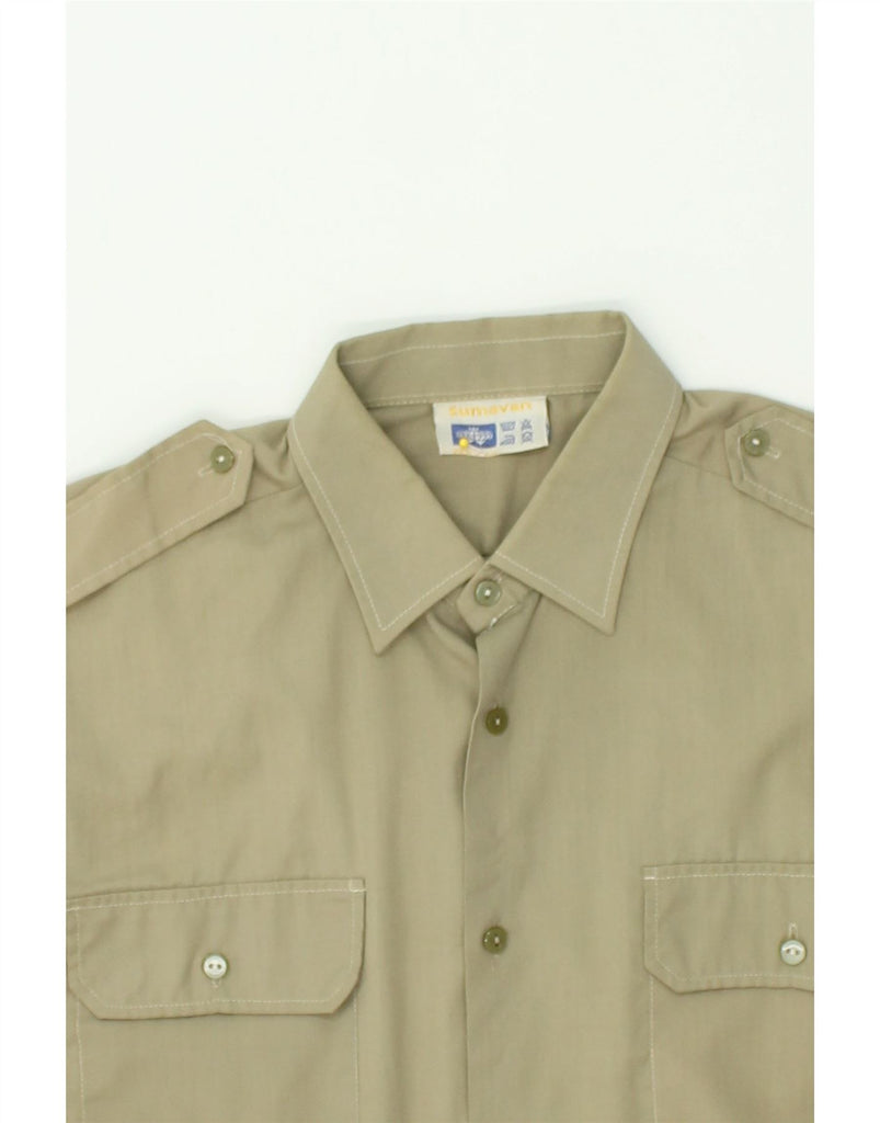 VINTAGE Mens Military Shirt Large Khaki | Vintage Vintage | Thrift | Second-Hand Vintage | Used Clothing | Messina Hembry 